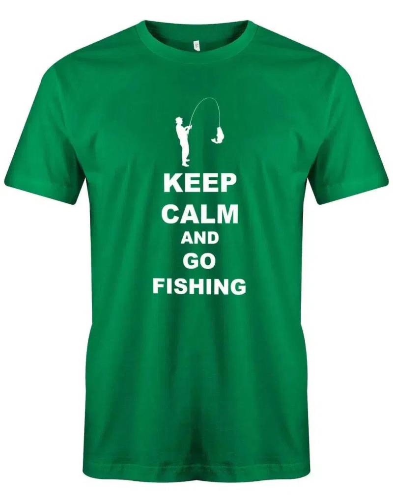 Keep Calm & Go Fishing - Angler Herren T-Shirt von myShirtStore