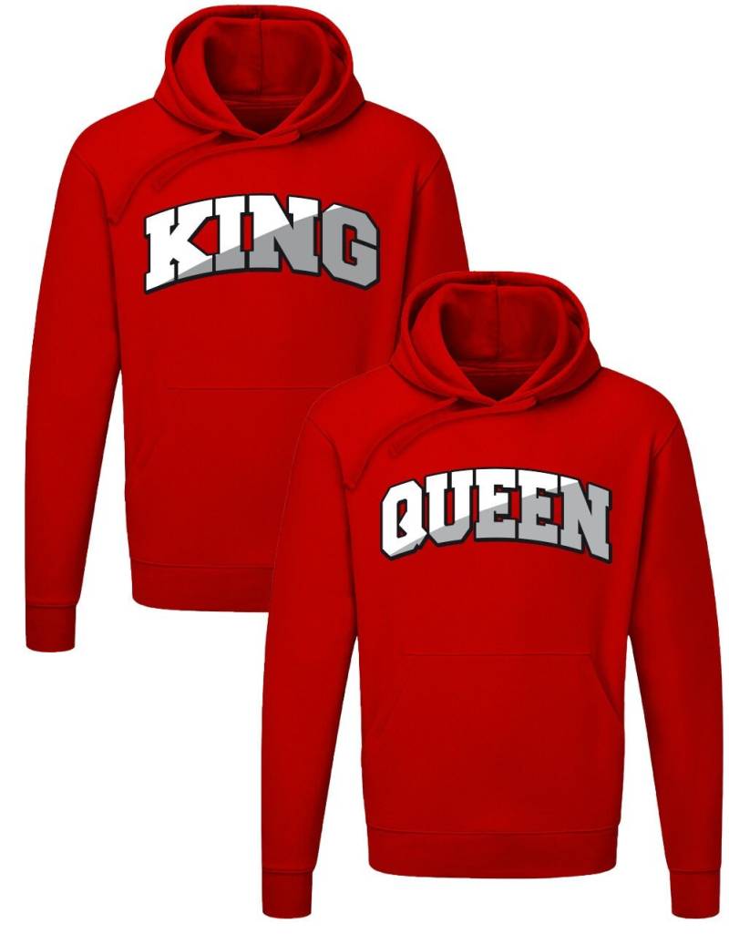 King Und Queen Block Style Couple Partner Hoodie Set King Und Queen Block Style Couple Partner Hoodie Set von myShirtStore