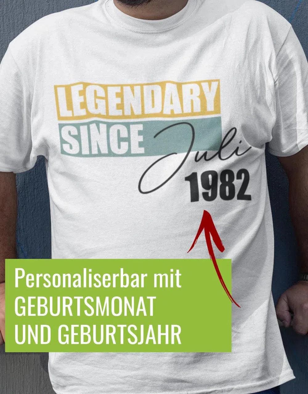 Legendary Since Geburtsmonat Und Geburtsjahr - Geburtstag Herren T-Shirt von myShirtStore