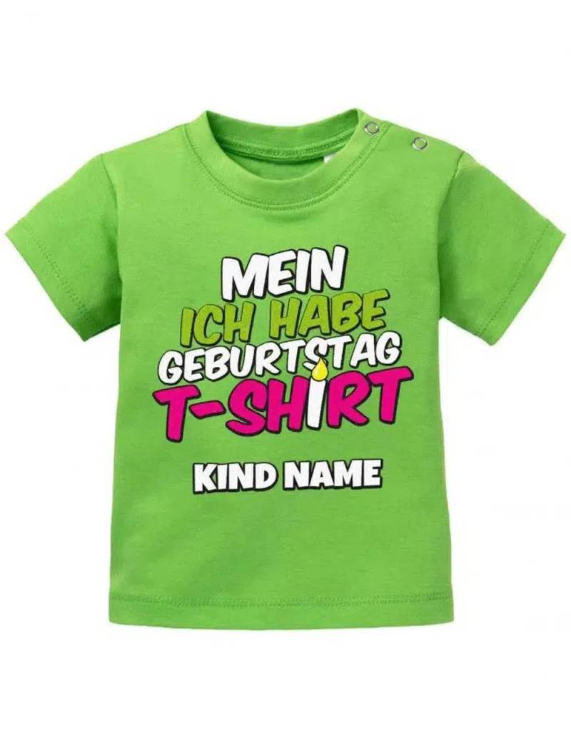 Mein Erstes Ich Habe Geburtstag T-Shirt in Pink Und Kerze - Mädchen Baby Shirt von myShirtStore
