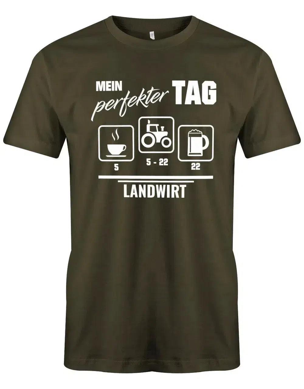 Mein Perfekter Tag Als Landwirt - Traktor Bier Herren T-Shirt von myShirtStore