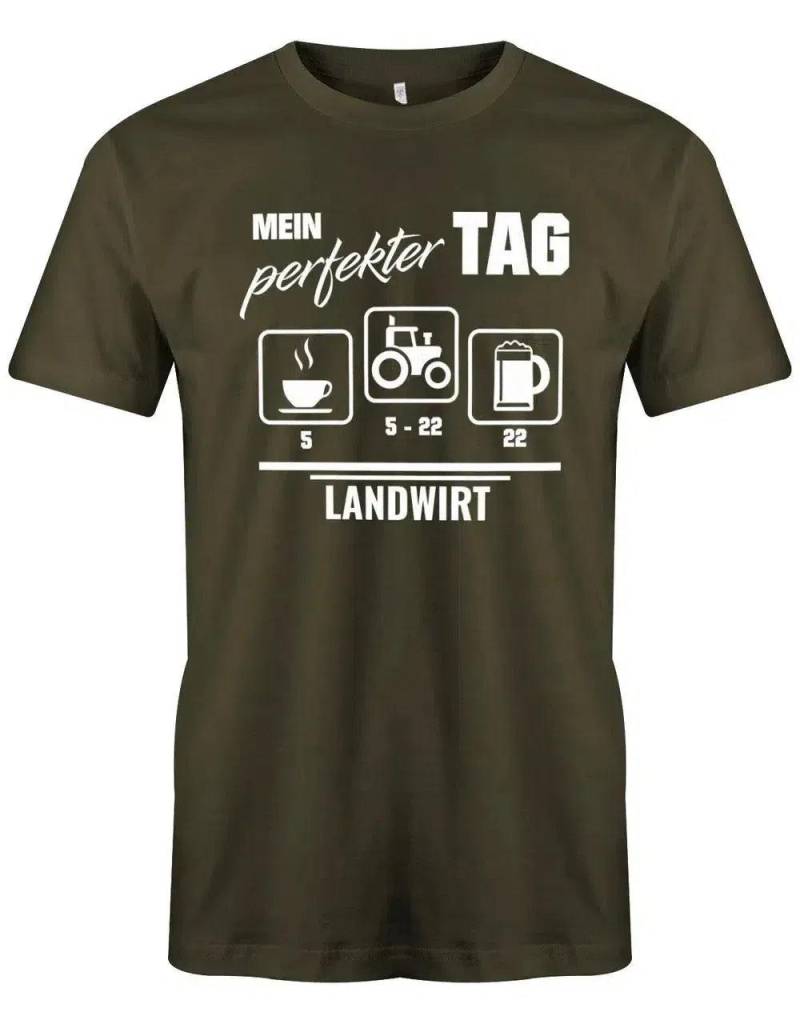 Mein Perfekter Tag Als Landwirt - Traktor Bier Herren T-Shirt von myShirtStore
