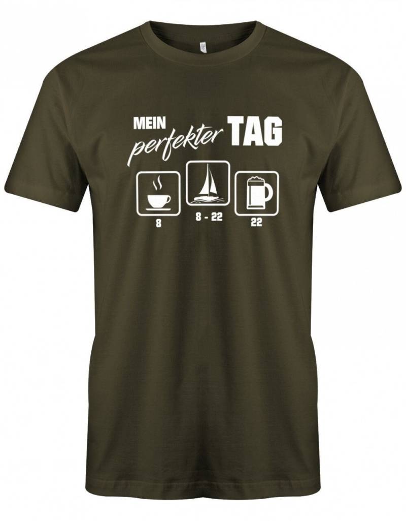 Mein Perfekter Tag Kaffee Segeln Bier - Segler Herren T-Shirt von myShirtStore