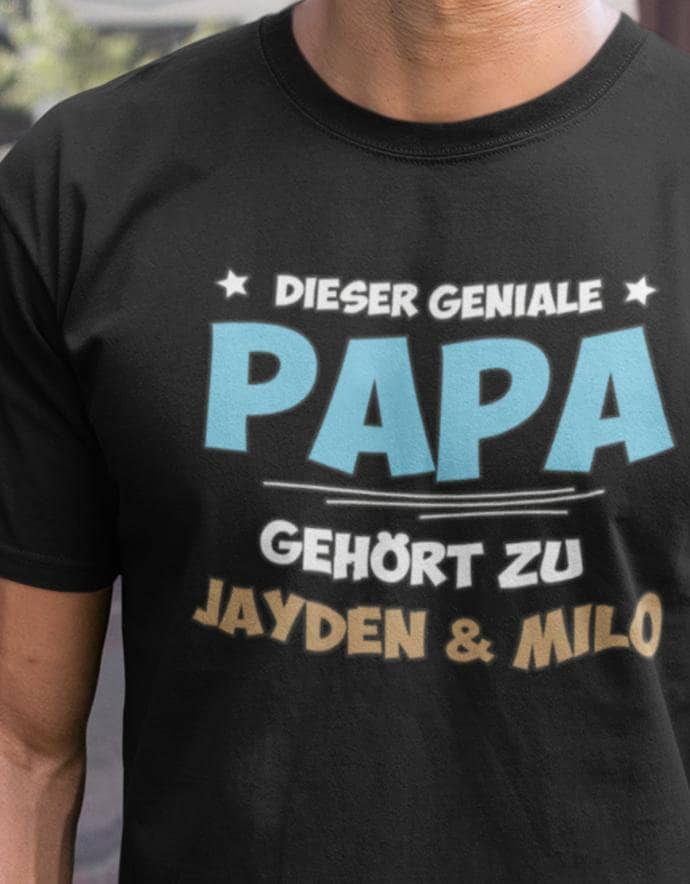 Papa Shirt Personalisiert - Dieser Geniale Gehört Zu Wunschname Personalisierbar Mit Deinem Wunschnamen T-Shirt Namen Papa Shirt Personalisiert - Dieser Geniale Gehört Zu Wunschname Personalisierbar Mit Deinem Wunschnamen T-Shirt Namen von myShirtStore