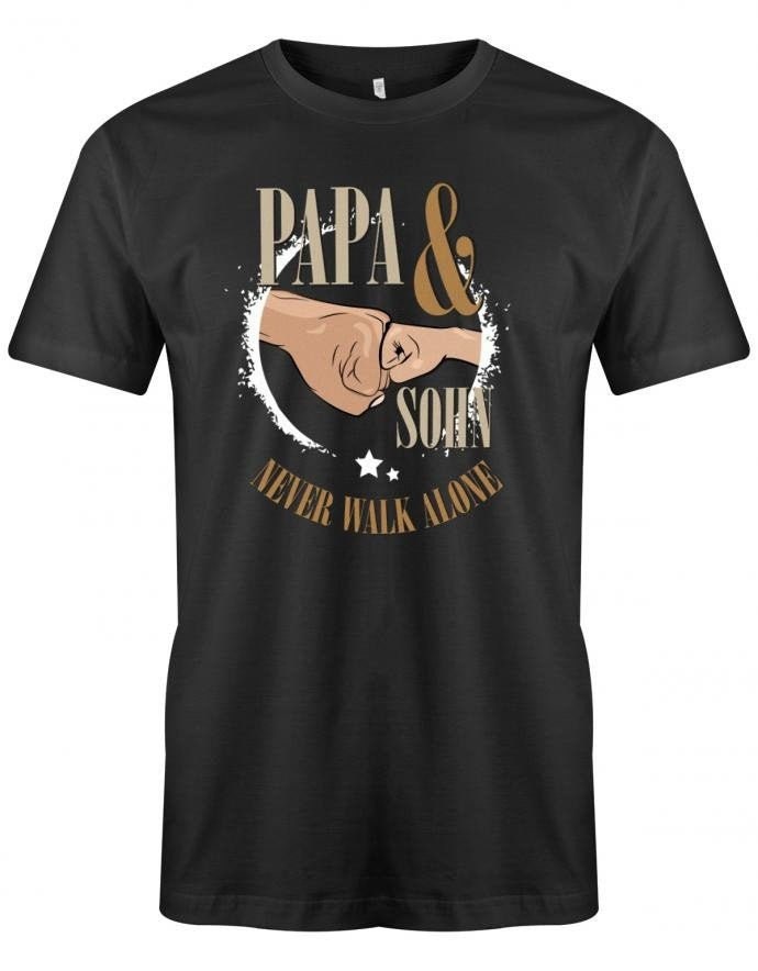 Papa Sohn Shirt - Und Never Walk Alone Fäuste T-Shirt Lustig Geschenkidee Für von myShirtStore