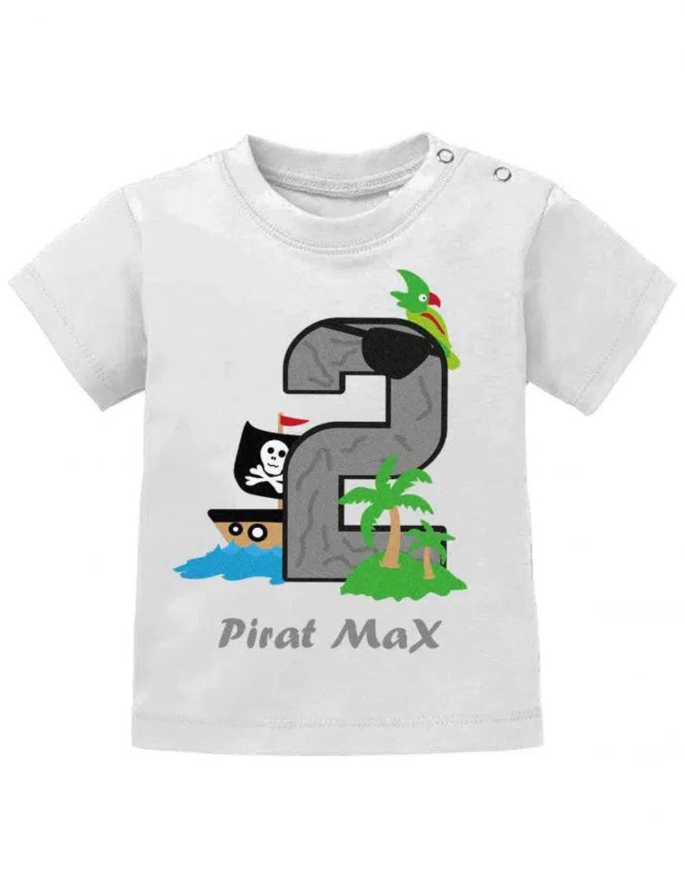 Pirat 2 Geburtstag Mit Wunschname - Shirt Baby T-Shirt von myShirtStore