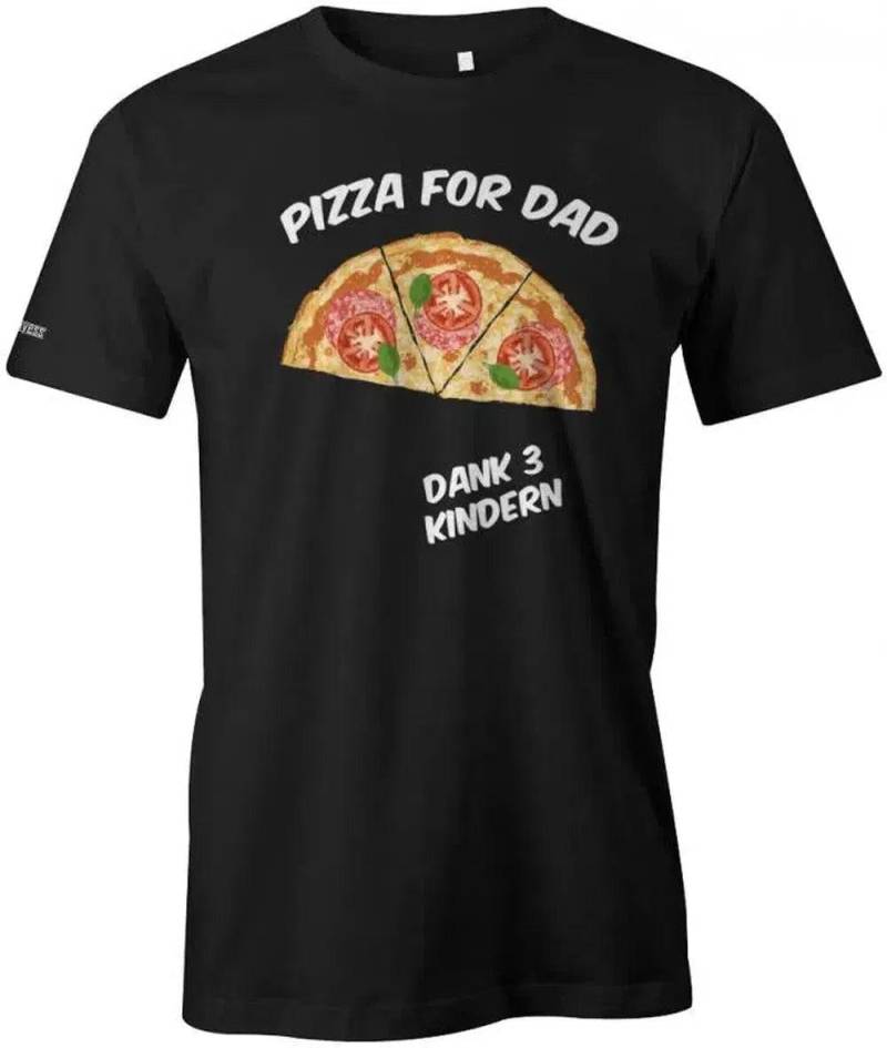 Pizza For Dad Dank Drei Kinder - Papa 3 Herren Shirt von myShirtStore