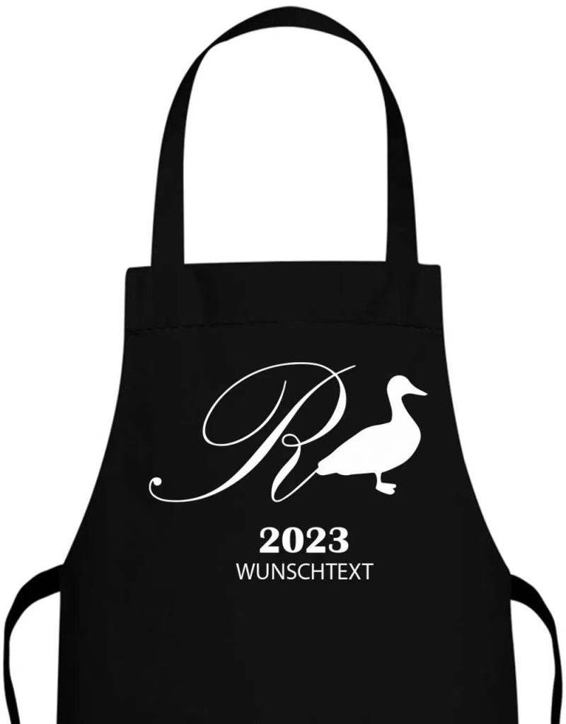 Rente Ente [Wunschjahr] Mit Wunschtext - Grillschürze von myShirtStore