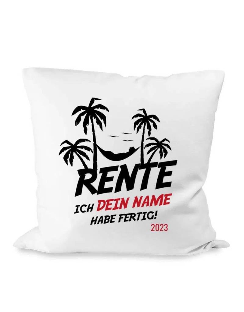 Rente [Wunschjahr] Kissen - Palmen Hängematte Ich Habe Fertig Zierkissen Mit Füllung 40cm X von myShirtStore