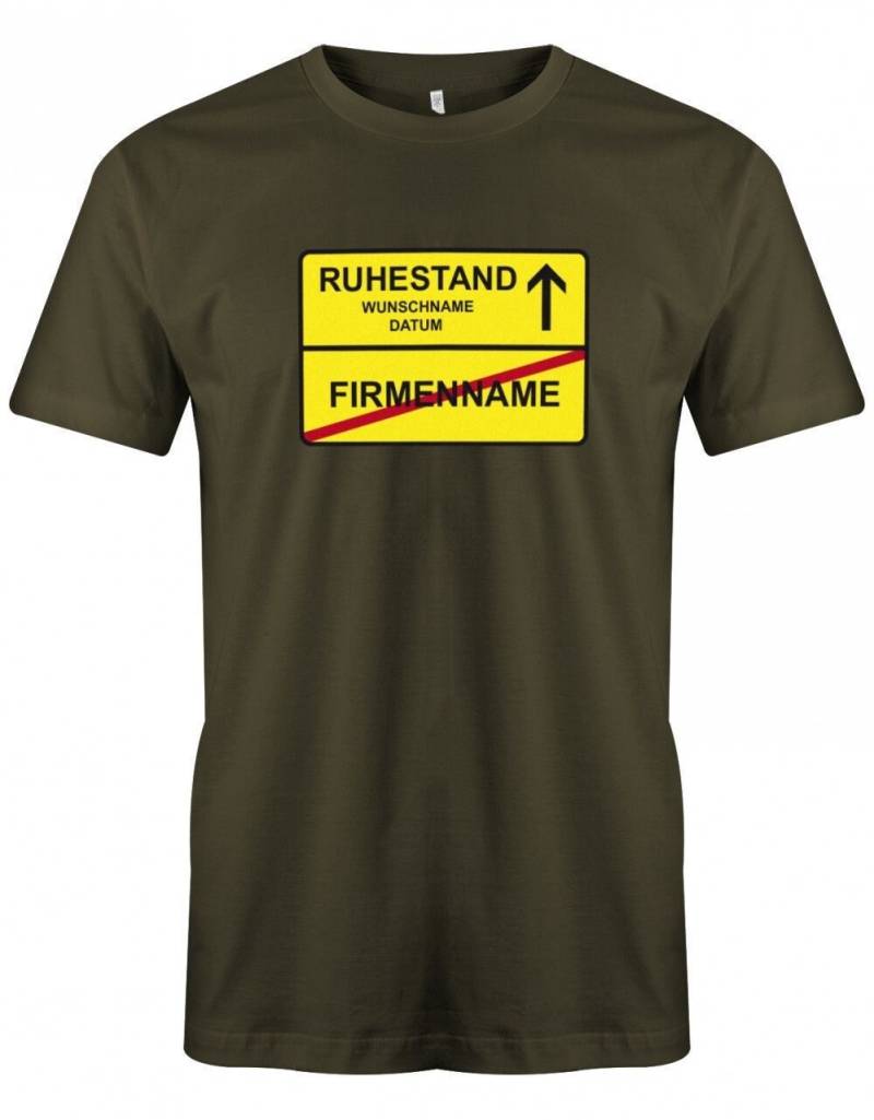 Rentner T-Shirt - Ruhestand Ortsschild Personalisiert Mit Name Datum Und Firmennamen Rente Tshirt Lustig Geschenk Zum Rentner T-Shirt - Ruhestand Ortsschild Personalisiert Mit Name Datum Und Firmennamen Rente Tshirt Lustig Geschenk Zum von myShirtStore