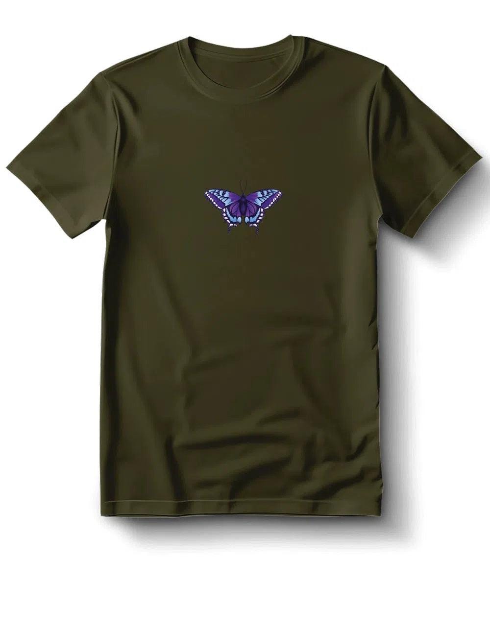 Schmetterling Lila Mittig - Elegantes T-Shirt von myShirtStore