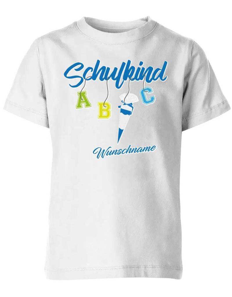 Schulkind Abc Schultüte Wunschname Blau Oder Pink Einschulung Kinder T-Shirt Schulkind Abc Schultüte Wunschname Blau Oder Pink Einschulung Kinder T-Shirt von myShirtStore