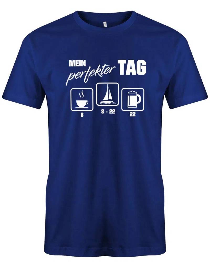 Segler Shirt Herren - Mein Perfekter Tag Kaffee Segeln Bier von myShirtStore