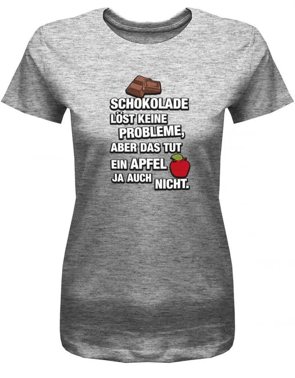 Sprüche Shirt - Schokolade Löst Keine Probleme Damen T-Shirt von myShirtStore