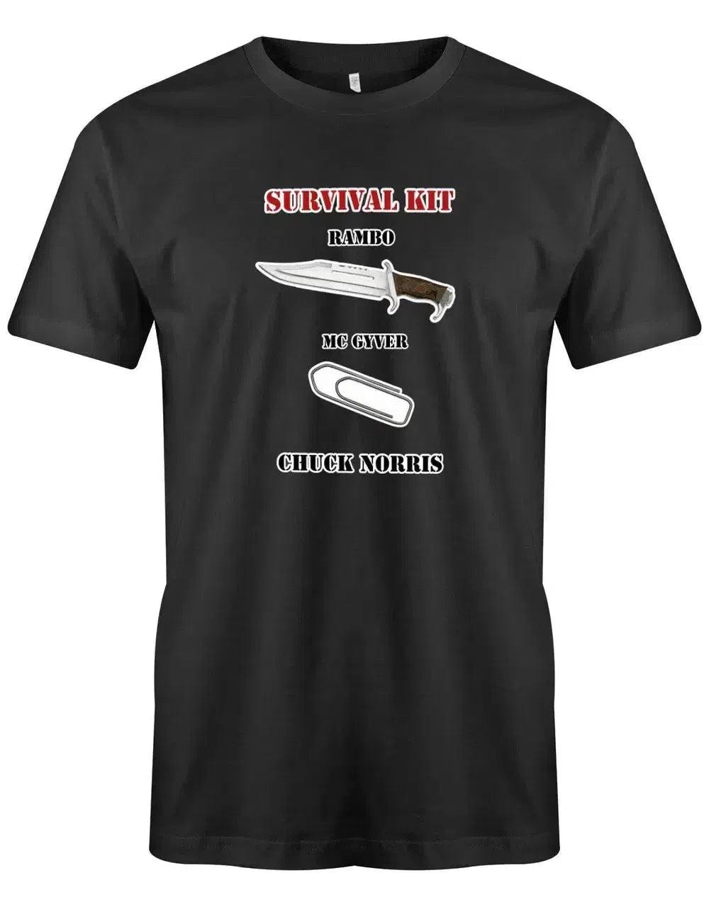 Survival Kit Der Legenden Rambo Mc Gyver Chuck Norris - Herren T-Shirt von myShirtStore