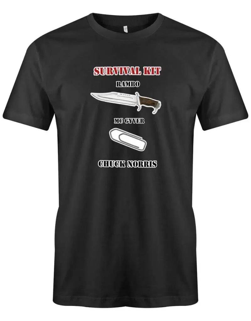 Survival Kit Der Legenden Rambo Mc Gyver Chuck Norris - Herren T-Shirt von myShirtStore