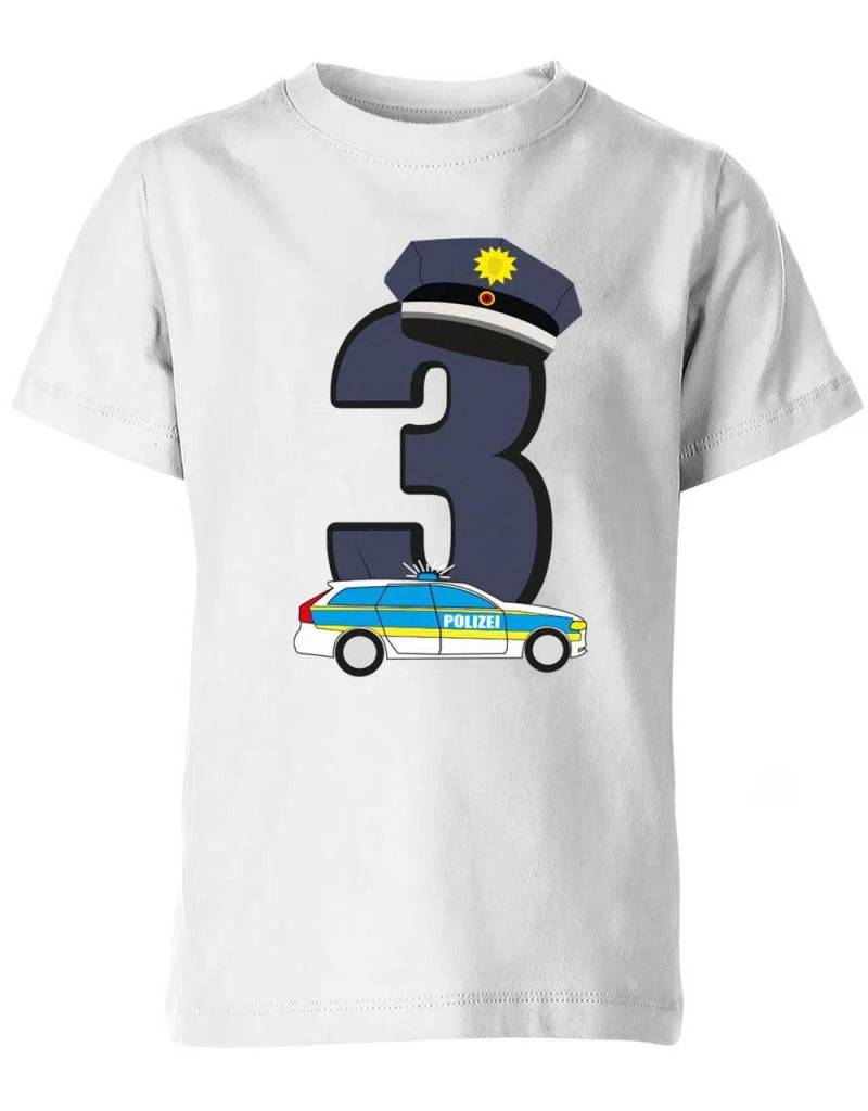 T-Shirt 3 Geburtstag Polizei Junge Und Mädchen von myShirtStore