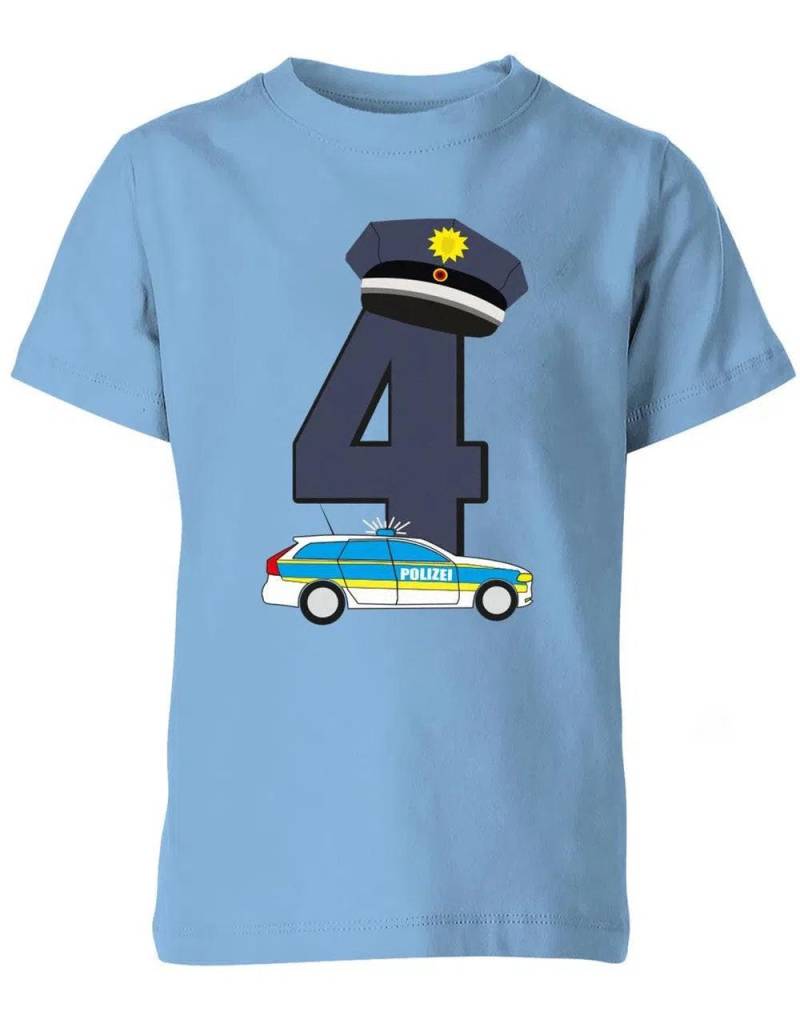 T-Shirt 4 Geburtstag Polizei Junge Und Mädchen von myShirtStore