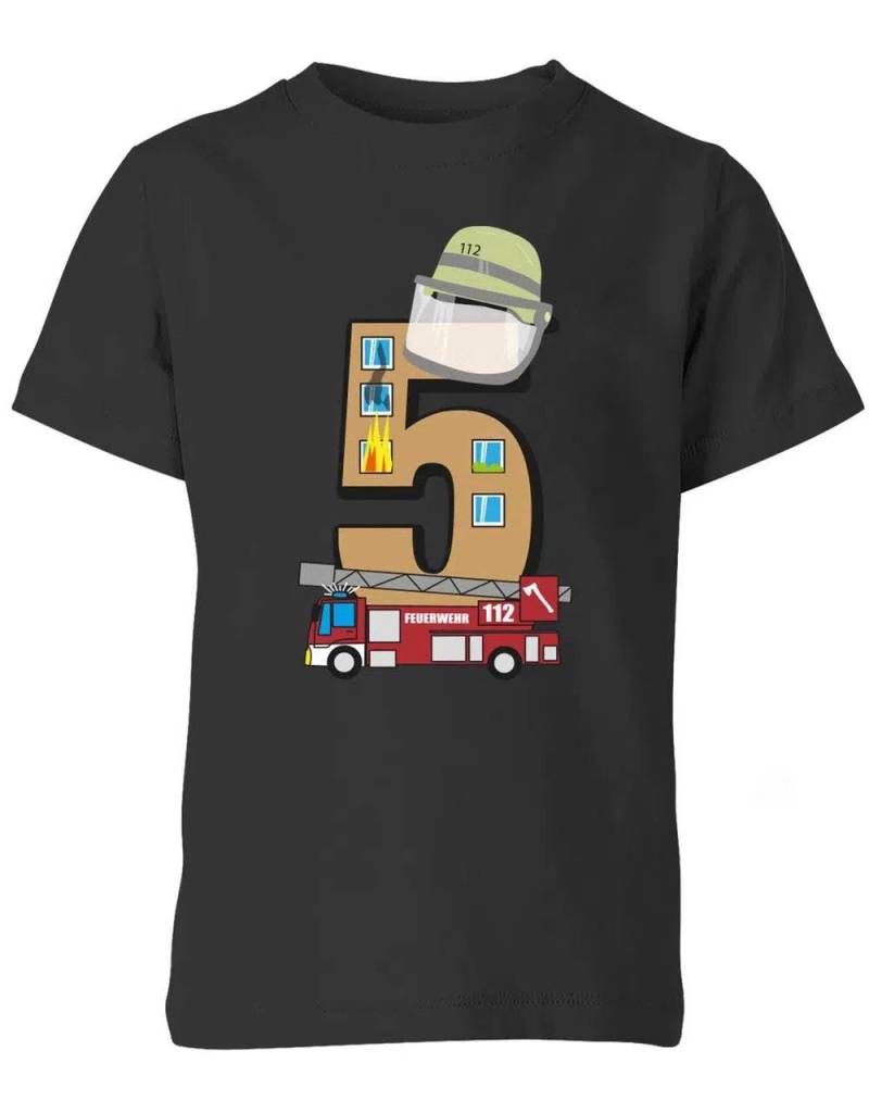 T-Shirt 5 Geburtstag Feuerwehr Junge Und Mädchen von myShirtStore