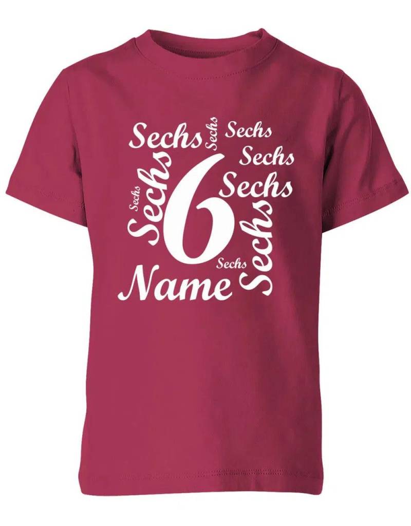 T-Shirt 6 Geburtstag Ganz Viele Sechsen Personalisierbar Mit Name Für Jungen Und Mädchen von myShirtStore
