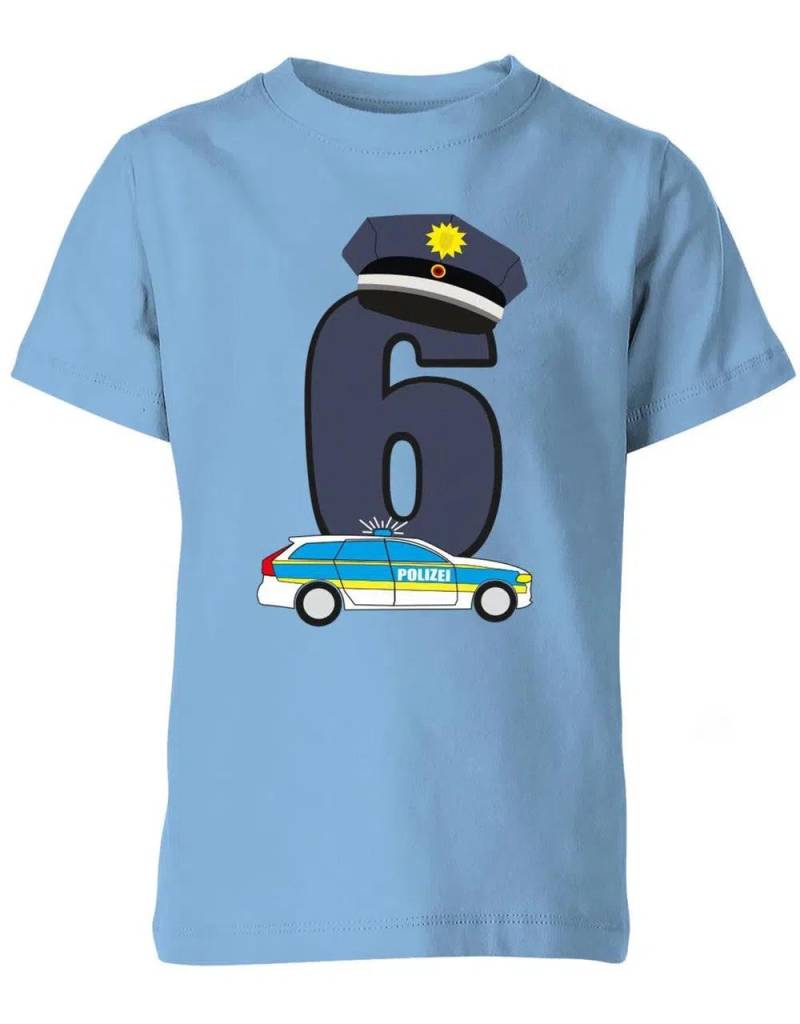 T-Shirt 6 Geburtstag Polizei Junge Und Mädchen von myShirtStore