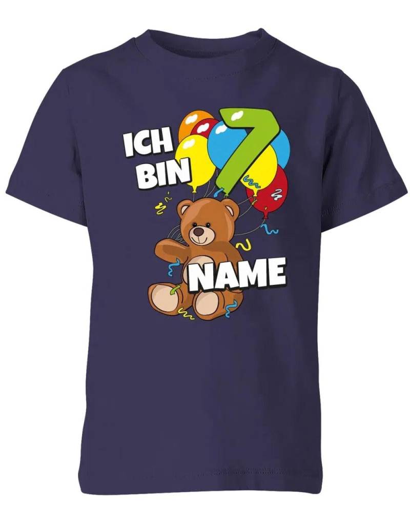 T-Shirt 7 Geburtstag Ich Bin Teddybär Mit Luftballons Und Name von myShirtStore