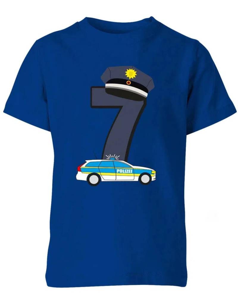 T-Shirt 7 Geburtstag Polizei Junge Und Mädchen von myShirtStore