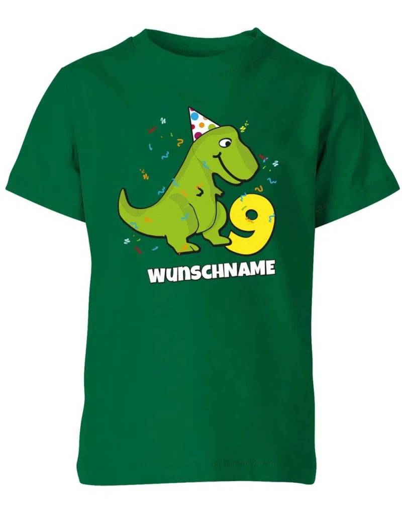 T-Shirt 9 Geburtstag Dinosaurier Personalisiert Mit Name Für Junge von myShirtStore