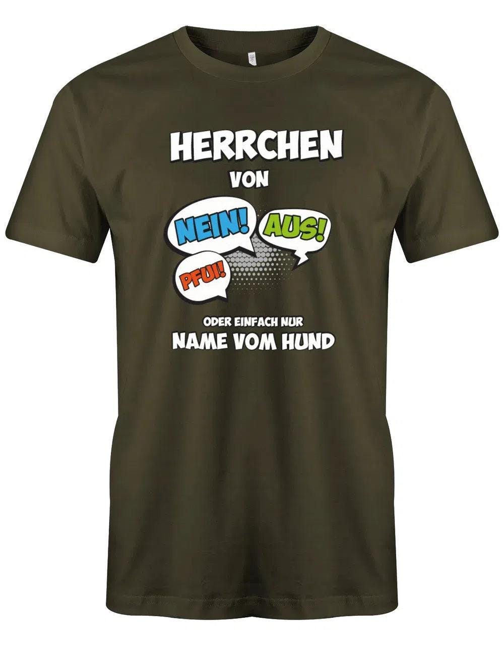T-Shirt Für Hundebesitzer Herrchen Von Personalisiert Mit Name Vom Hund von myShirtStore