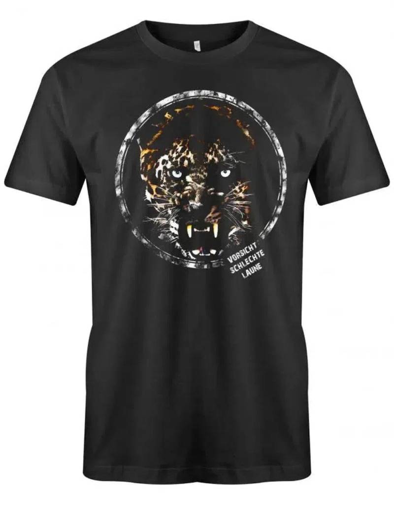 Vorsicht Schlechte Laune Leopard - Raubtier Herren T-Shirt von myShirtStore