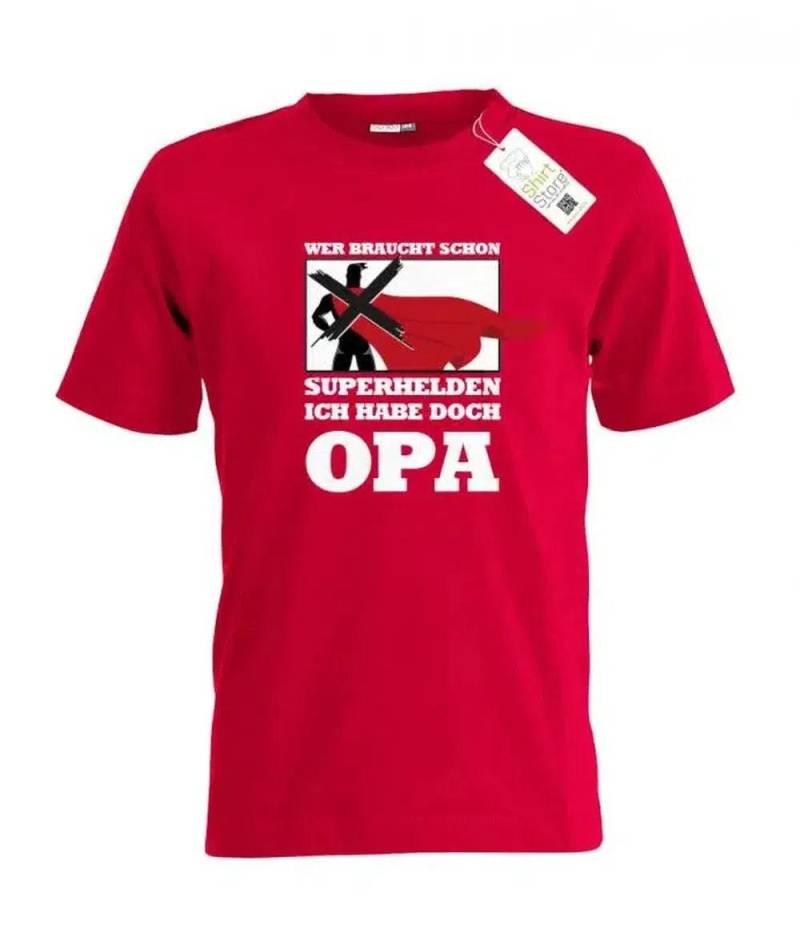 Wer Braucht Schon Superhelden Ich Habe Doch Opa - Kinder T-Shirt von myShirtStore