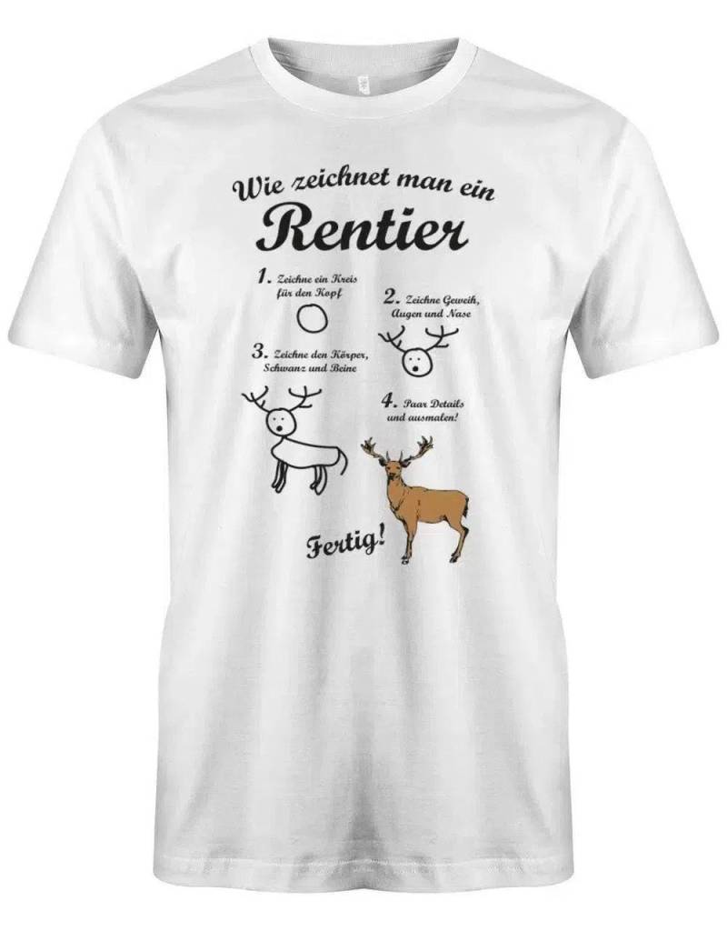 Wie Zeichnet Man Ein Rentier - Weihnachten Herren T-Shirt von myShirtStore