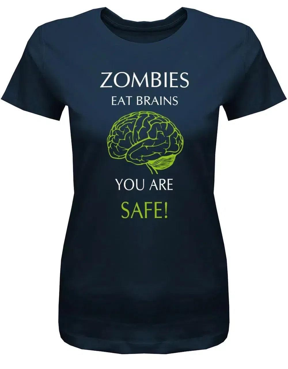 Zombies Eats Brains You Are Safe - Halloween Damen T-Shirt von myShirtStore