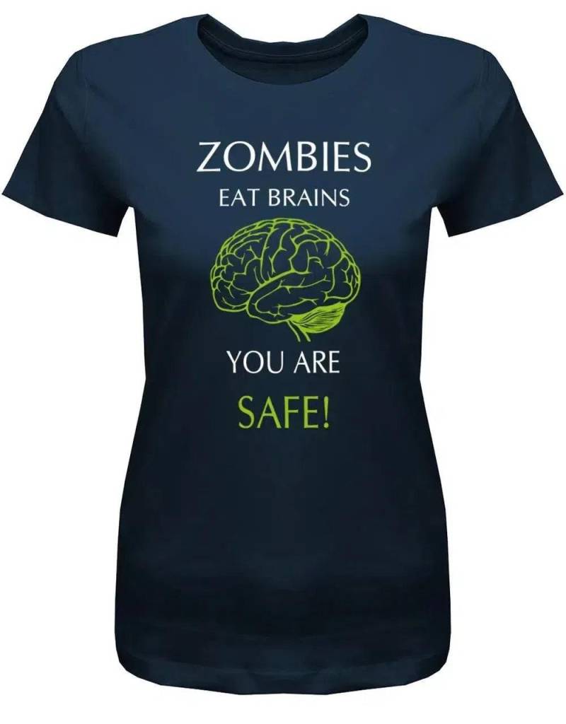 Zombies Eats Brains You Are Safe - Halloween Damen T-Shirt von myShirtStore