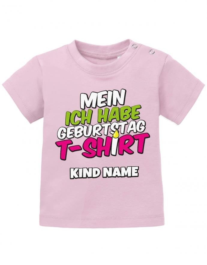 Zum 1 Geburtstag - Mein Erstes Ich Habe Geburstag T-Shirt Pink Kerze Mädchen Baby von myShirtStore
