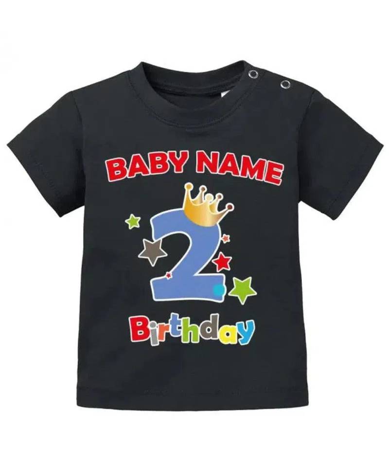 Zweiter Geburtstag Mit Wunschnamen - Junge Shirt 2 Baby T-Shirt von myShirtStore