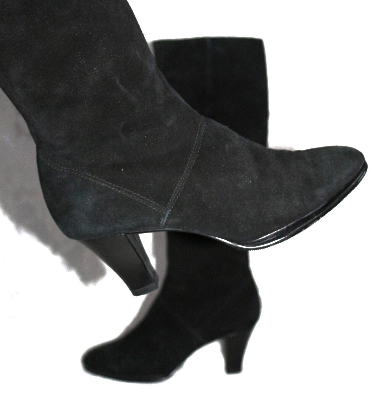 70Er 80Er Stiefel Wildleder Eu/De Gr. 39 Vintage Gabor High Heel Schlank Elegant Vielseitig Boho Hippie Chic von myVINTAGEsoulandpain