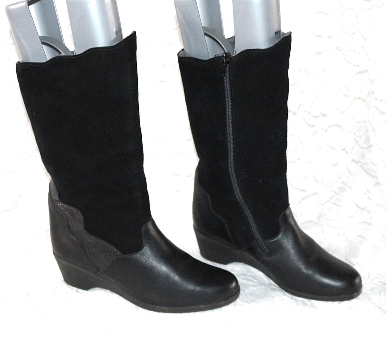 70Er Lederstiefel Eu/De Gr. 39 Hippie Salamander Gefütterte Winterstiefel Schlupfstiefel Leder Wildleder Boho von myVINTAGEsoulandpain