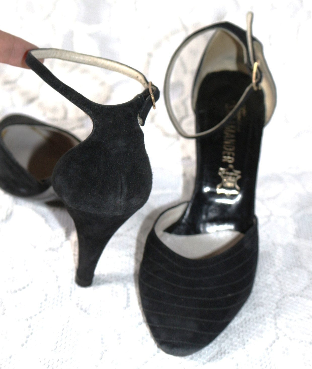 80Er Pumps Peter Kaiser Eu/De Gr. 37 38 Wildleder Elegant 8, 5cm Vintage Y2K Vielseitig Leicht von myVINTAGEsoulandpain