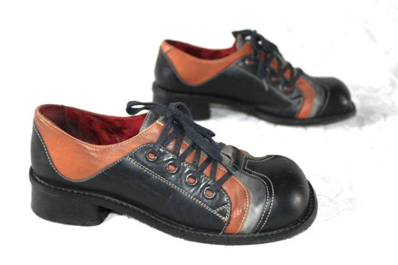 Lederschuhe Eu/De Gr. 38 Tiggers Vintage Chunky Schnürschuhe Y2K 00Er Boho Bunt von myVINTAGEsoulandpain
