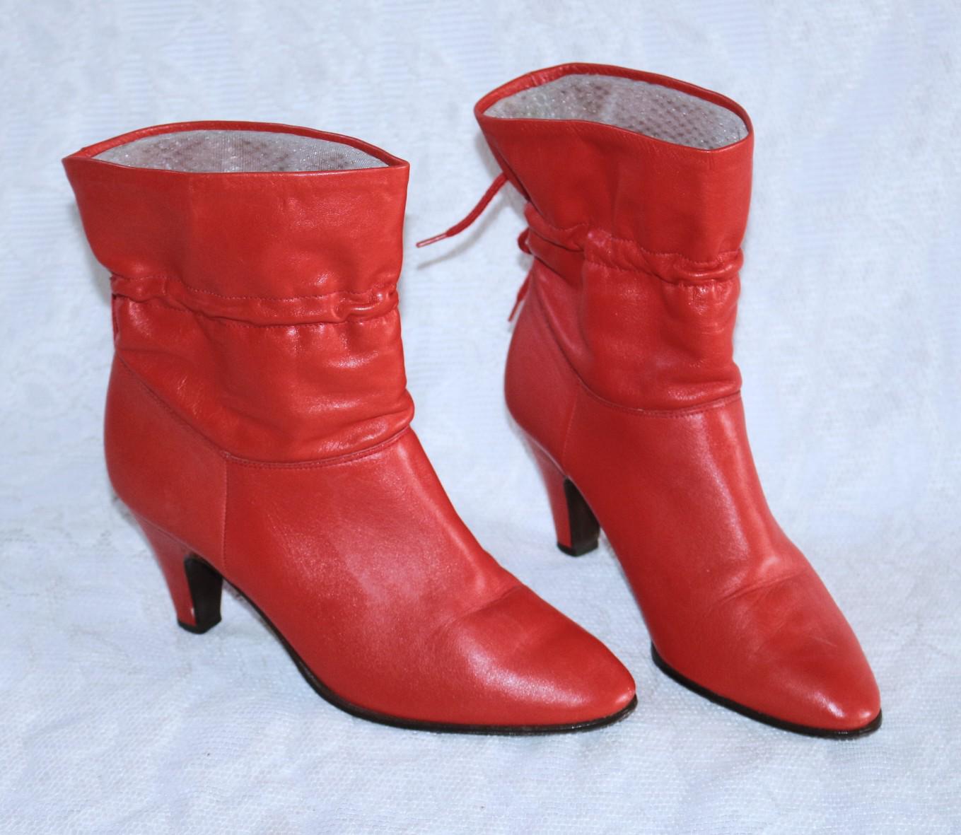 Leder Stiefeletten 80Er Eu/De Gr. 38 Vintage Boho Kurzstiefel Raff-Schnürung Hippie 7cm Hacken von myVINTAGEsoulandpain