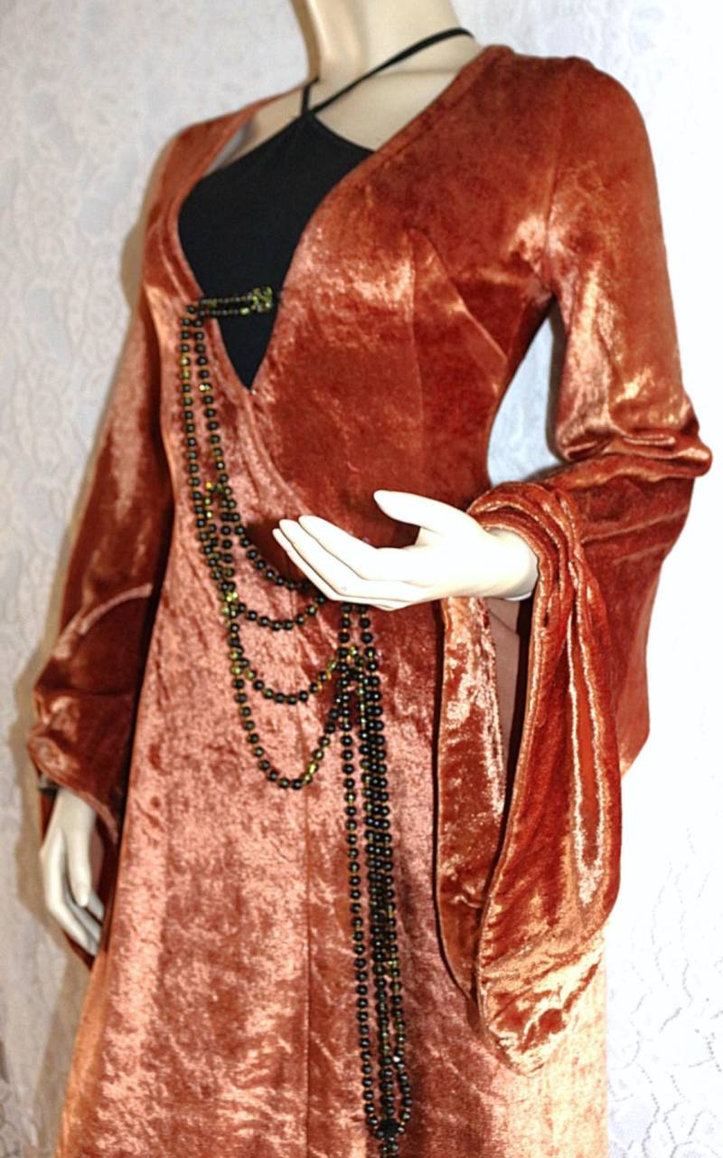 Maxi Kleid Theaterfundus Eu/De Gr. Xs 32 True Vintage 70Er 80Er Samtkleid Rollenspiel Fasching Party von myVINTAGEsoulandpain