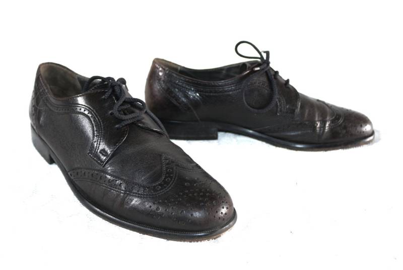 Schnürschuhe Y2K Eu/De Gr. 42 Herren Budapester Vintage Sioux Schwarz Vollleder Schuhe von myVINTAGEsoulandpain