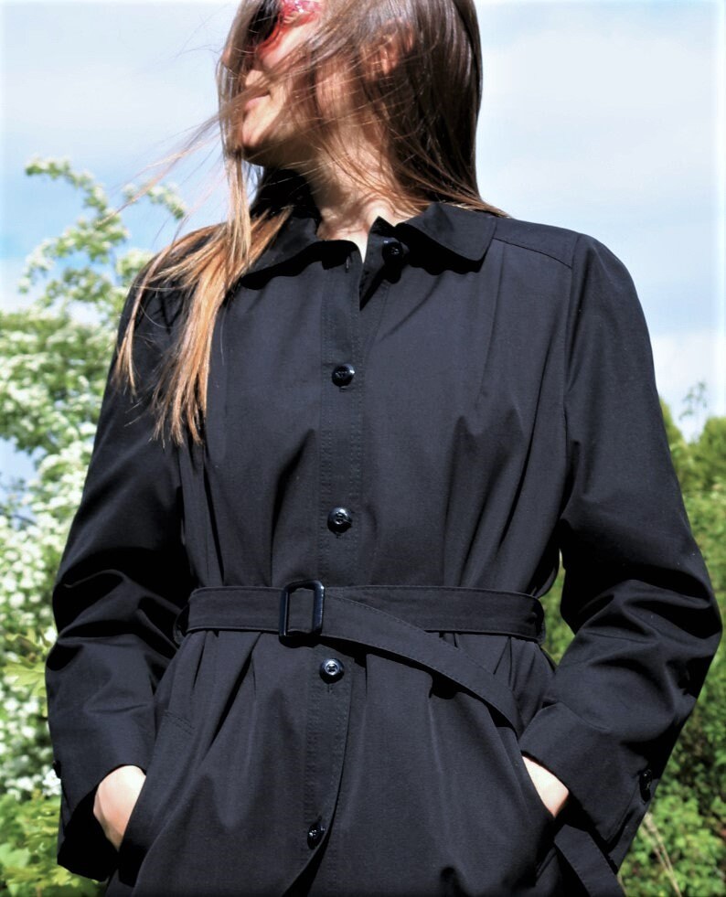 Mantel 70Er 80Er Eu/De Gr.40 42 Vintage Schlicht Elegant Mit Gürtel Vielseitig Übergangsmantel Top von myVINTAGEsoulandpain