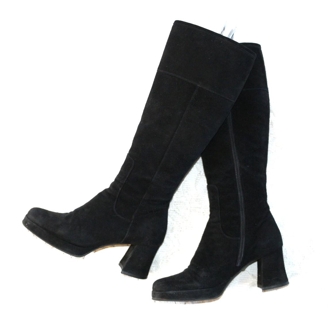 Vintage Stiefel Eu/De Gr.35 Schmal Wildleder Boho Kl. Plateau Hippie Leder Y2K Vielseitig von myVINTAGEsoulandpain