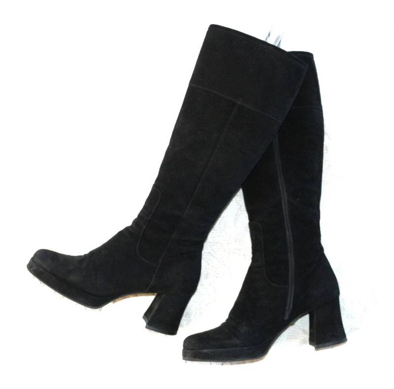 Vintage Stiefel Eu/De Gr.35 Schmal Wildleder Boho Kl. Plateau Hippie Leder Y2K Vielseitig von myVINTAGEsoulandpain