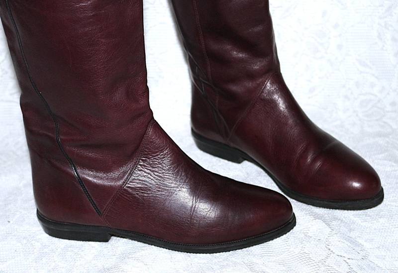 Y2K Lederstiefel Eu/De Gr. 39 Ecco Schlupfstiefel Boho Qualität Vintage Schnürung Hinten Flach von myVINTAGEsoulandpain