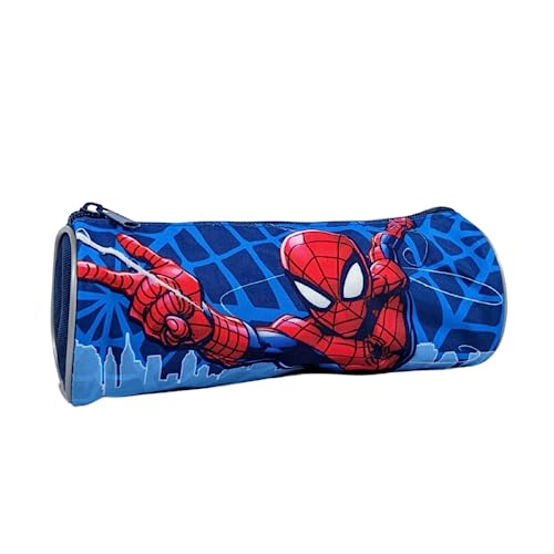 mybagstory - Federmäppchen – Spiderman – Kinder – Schule – Grundschule – Vorschule – Kindergarten – Federmäppchen für Jungen – Größe 22 cm, blau, federmäppchen von mybagstory