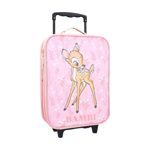 mybagstory Koffer – Bambi – Rosa – Kinder – Gepäck – Reise – Urlaub – Koffer Mädchen – Größe 42 cm – Rollen – Geschenkidee, Bambi, Rosa, Klassisch von mybagstory