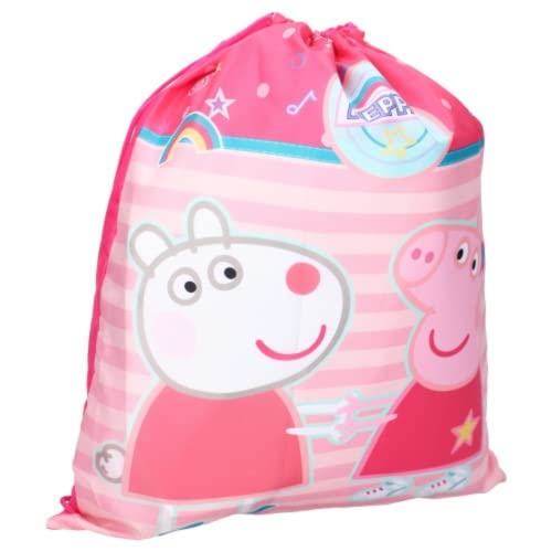 mybagstory Pooltasche – Peppa Pig – Rosa – Kinder – Schule – Kindergarten – Grundschule – Tasche für Mädchen – Größe 44 cm – verstellbare Träger – Schnur – Geschenkidee, Rosa, enfant mybagstory Pooltasche – Peppa Pig – Rosa – Kinder – Schule – Kindergarten – Grundschule – Tasche für Mädchen – Größe 44 cm – verstellbare Träger – Schnur – Geschenkidee, Rosa, enfant von mybagstory